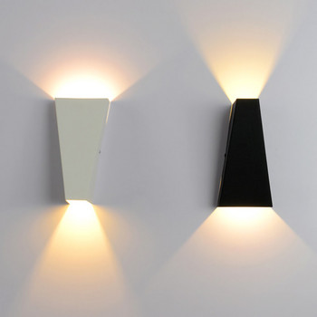 Скандинавска водоустойчива LED стенна лампа вътрешна спалня нощно шкафче осветление за хол Осветително тяло Коридор Външна стена Желязна лампа Аплик