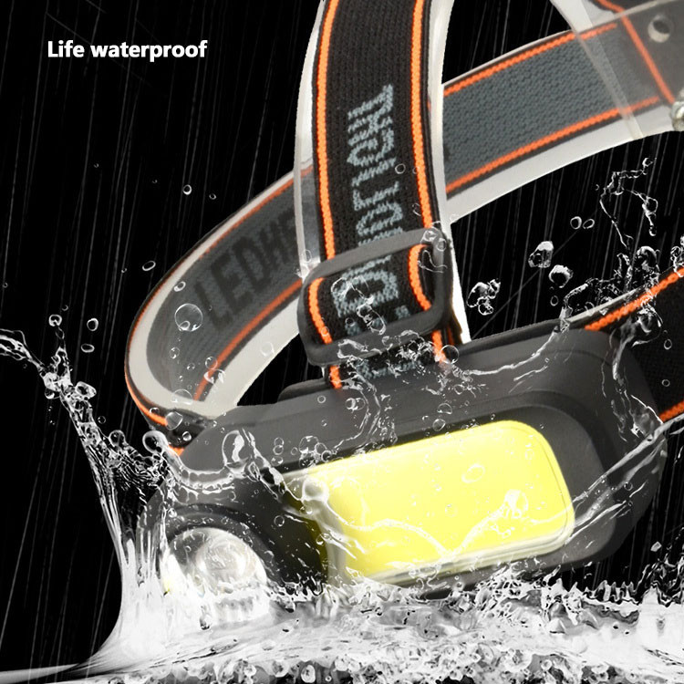 Szuperfényes COB LED-es fényszóró, nagy hatótávolságú, USB újratölthető fényszóró használata 18650 akkumulátoros vízálló fejlámpa hordozható fejlámpa