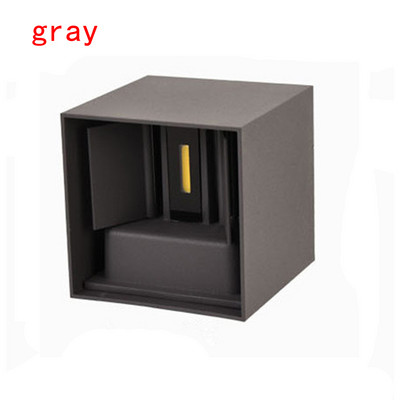 12W LED sienas lampa IP65 ūdensnecaurlaidīga iekštelpu āra alumīnija sienas gaisma, kas uzstādīta uz virsmas kubā LED dārza verandas gaisma AC 220V 110V