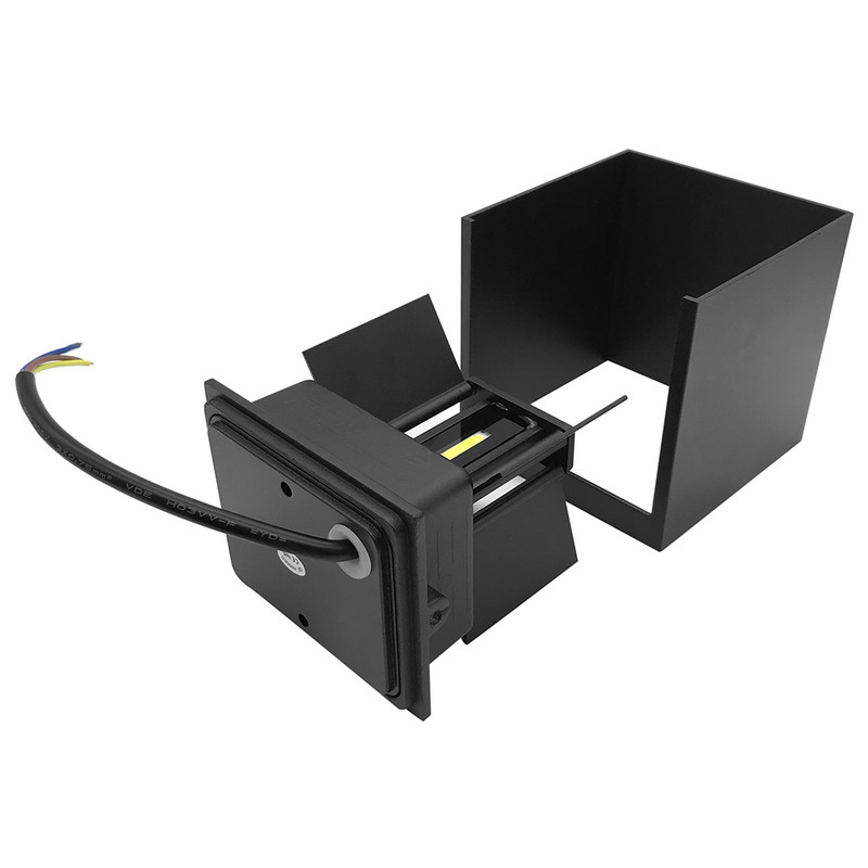 12W LED sienas lampa IP65 ūdensnecaurlaidīga iekštelpu āra alumīnija sienas gaisma, kas uzstādīta uz virsmas kubā LED dārza verandas gaisma AC 220V 110V