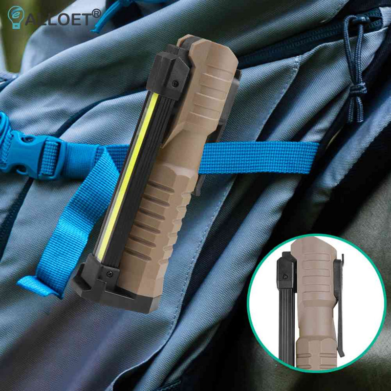 Rankinis 400 liumenų C tipo USB įkraunamas žibintuvėlis, skirtas lauko automobilių remontui, darbo lemputė su galios indikatoriumi