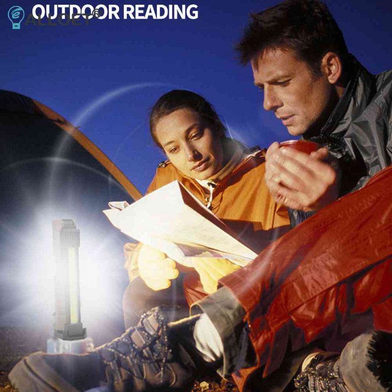 Rankinis 400 liumenų C tipo USB įkraunamas žibintuvėlis, skirtas lauko automobilių remontui, darbo lemputė su galios indikatoriumi