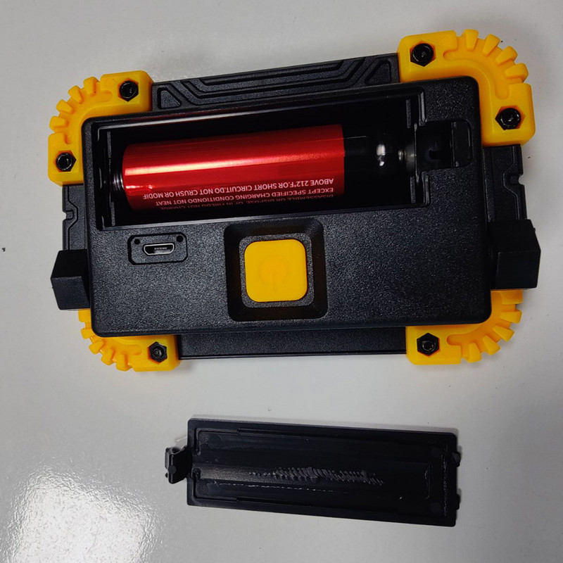 50 W nešiojamasis LED prožektorius 1000LM itin ryškus LED darbinis žibintas, įkraunamas USB, skirtas 18650 lauko stovyklavimo lempai.