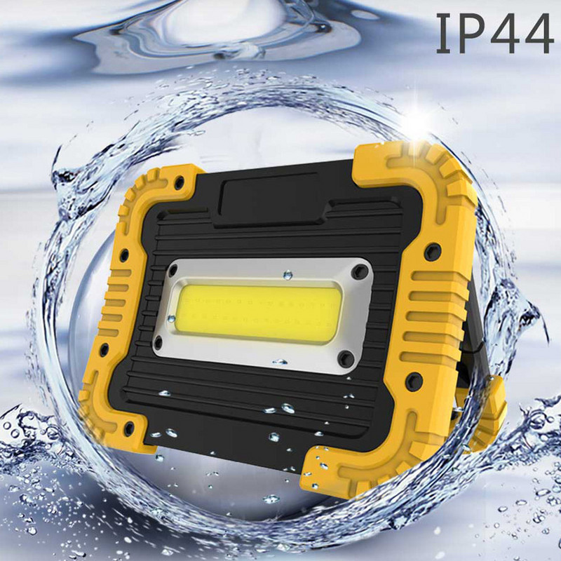 50 W nešiojamasis LED prožektorius 1000LM itin ryškus LED darbinis žibintas, įkraunamas USB, skirtas 18650 lauko stovyklavimo lempai.