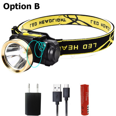 Litwod Z209010 LED čelovka s pohybovým infračerveným senzorom, čelovka, nabíjateľná baterka, čelovka, poľovnícka lampa