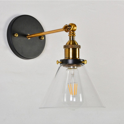 Nástenná lampa Nordic LED, vintage sklo, podkrovie, retro, priemyselné svietidlo, nástenné svietidlo Aisel, chodba, nočný bar, dekoračné svetlá