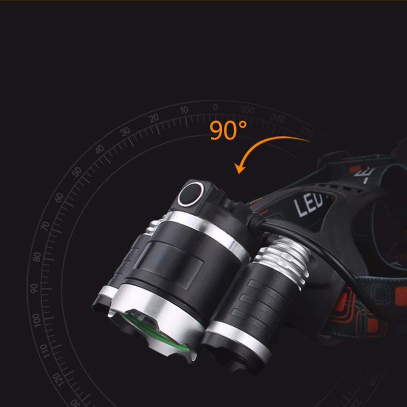 C2 8000 Lumen Hight Power Light 5 led fényszóró fényszóró t6 LED fejlámpa fény 18650 újratölthető hal elemlámpa zseblámpa lámpa