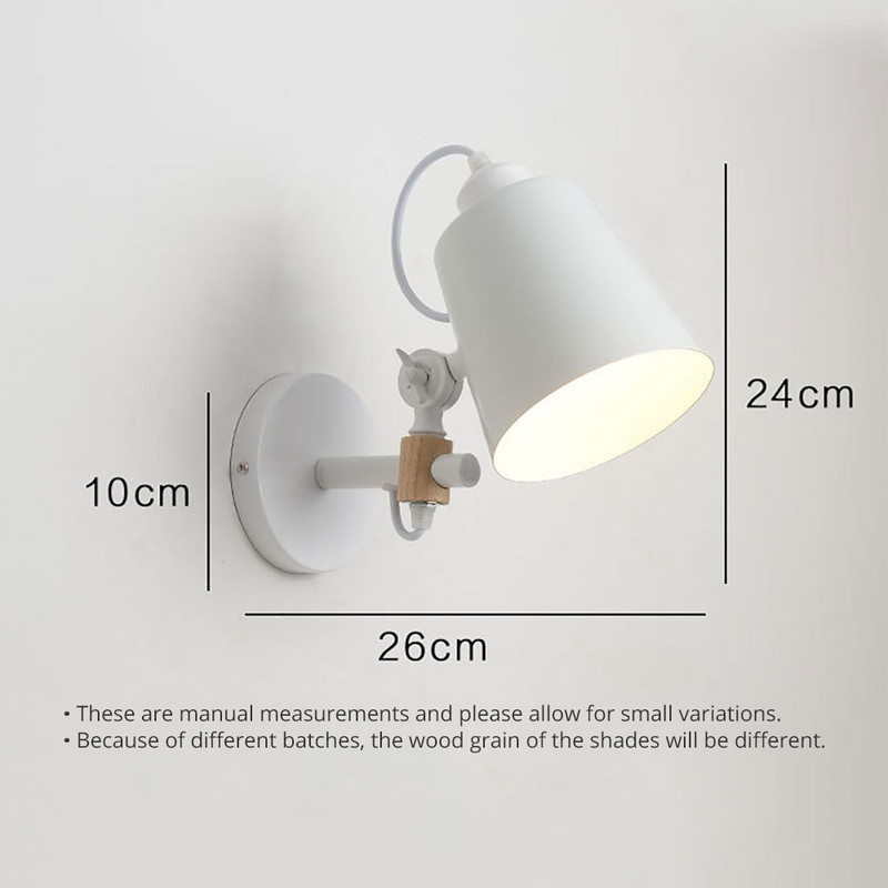 Φωτιστικό τοίχου LED Φωτιστικά τοίχου Εστιατορίου Φωτισμός Σκανδιναβικός Απλός Φωτισμός Τοίχου Υπνοδωμάτιο Δίπλα Φώτα Διακόσμηση ξενοδοχείου Σαλόνι Τραπεζαρία E27