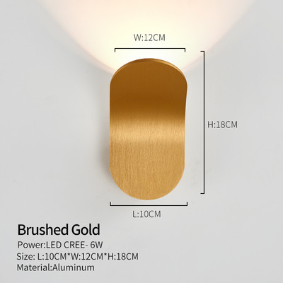 Applique de perete auriu de interior modernă, LED, la modă nordică, lămpi de noptieră, coridor, iluminare, corp de iluminat decorativ