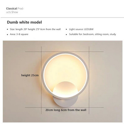 Modern LED fali lámpa éjjeli lámpa Minimalista Kreatív Hálószoba Háttér Lámpa Dekoráció Éjszakai fény Lépcsőfolyosó Luster