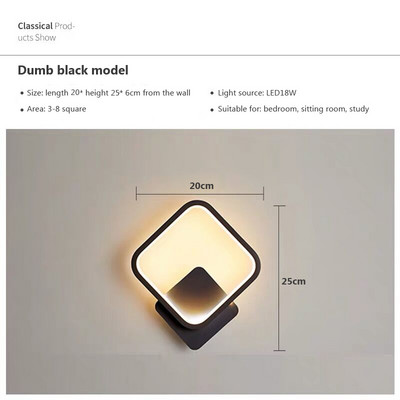 Modern LED fali lámpa éjjeli lámpa Minimalista Kreatív Hálószoba Háttér Lámpa Dekoráció Éjszakai fény Lépcsőfolyosó Luster