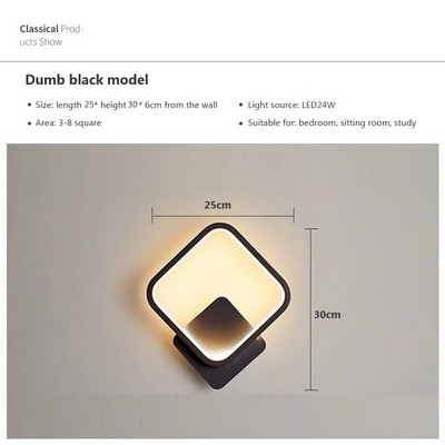 Modern LED fali lámpa éjjeli lámpa Minimalista Kreatív Hálószoba Háttér Lámpa Dekoráció Éjszakai fény Lépcsőfolyosó Luster