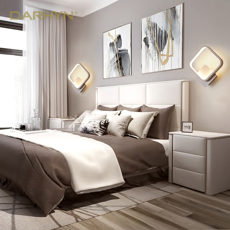 Modern LED fali lámpa éjjeli lámpa Minimalista Kreatív Hálószoba Háttér Lámpa Dekoráció Éjszakai fény Lépcsőfolyosó Luster