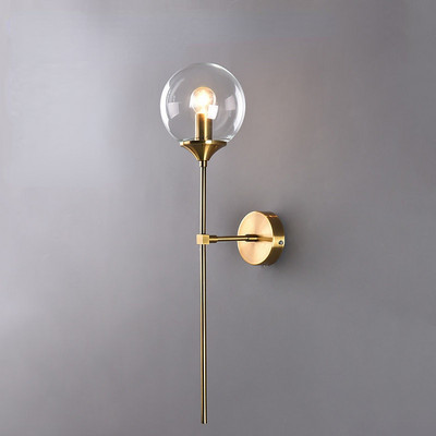 Lampă de perete nordică modernă din sticlă, cu LED-uri, pentru bucătărie, baie, oglindă, iluminat interioară, corpuri de iluminat, decor acasă, E14