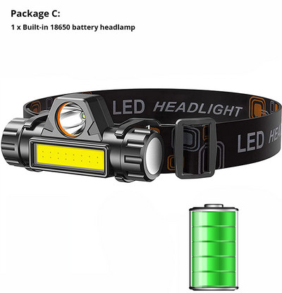 Lanternă portabilă puternică de 10000 mAh, reîncărcabilă prin USB, far cu LED, lanternă impermeabilă, încorporată 18650, pentru pescuit, pentru camping.