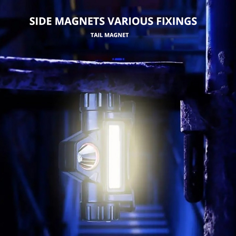 Lanternă portabilă puternică de 10000 mAh, reîncărcabilă prin USB, far cu LED, lanternă impermeabilă, încorporată 18650, pentru pescuit, pentru camping.