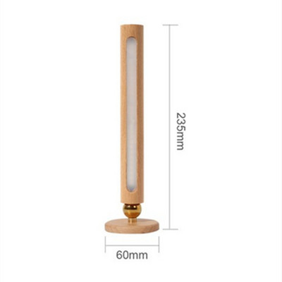 Fa beltéri fali lámpa USB töltés 360°-ban forgatható, állítható fényerősségű fali lámpák Érintőkapcsoló Folyosó Fali dekoráció Éjszakai lámpa
