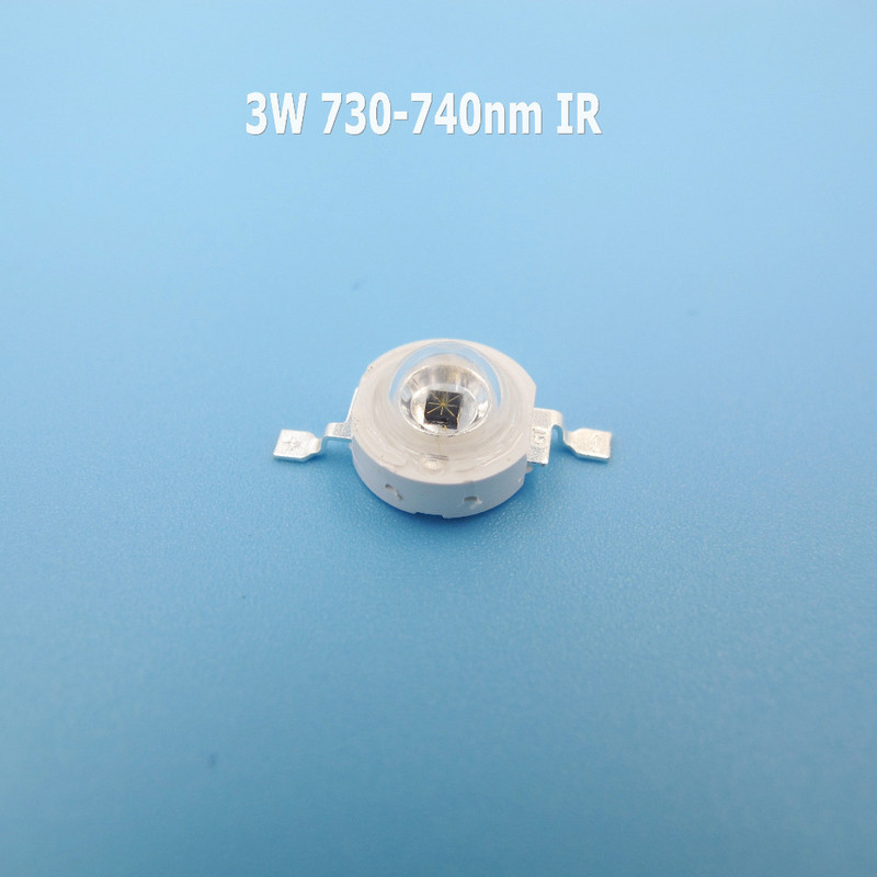 10 ks 3W vysoký výkon 395nm 410nm 440nm 520nm 660nm 730nm 850nm plné spektrum teplé biele COB LED korálky pre LED pestovateľské svetlá DIY