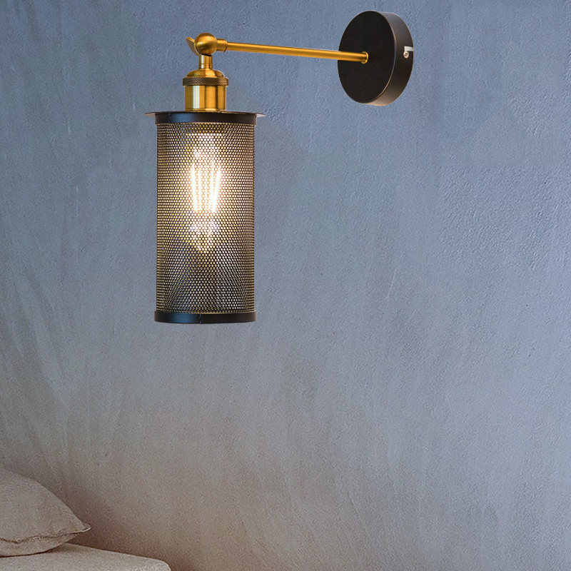 American Country Retro Industrial Wind Lampă de perete Restaurant Bar Fier Lămpi decorative Cafenea Creativă Lampă de perete Iluminat interior