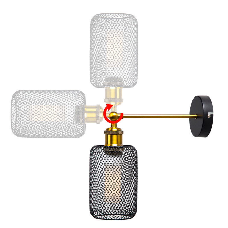 American Country Retro Industrial Wind Lampă de perete Restaurant Bar Fier Lămpi decorative Cafenea Creativă Lampă de perete Iluminat interior