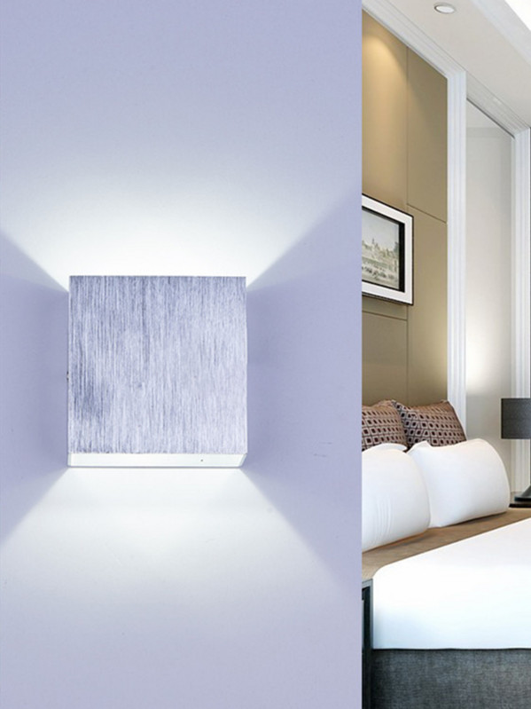 Четка Лампа за пътека Всекидневна Нощно шкафче Спалня Хотел Креативна стая Стенна лампа Минималистичен Led Алуминиев стенен декор