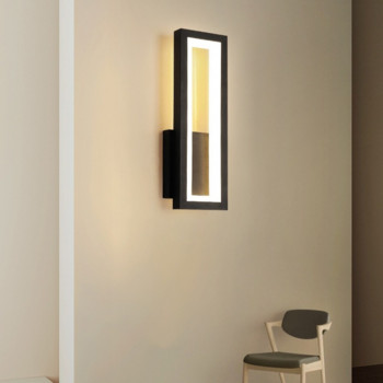 Μοντέρνα μινιμαλιστικά φωτιστικά τοίχου Σαλόνι Υπνοδωμάτιο κομοδίνο 16W AC96V-260V Απλίκα LED μαύρη άσπρη Φωτιστικό Διάδρομος Φωτισμός διακόσμηση
