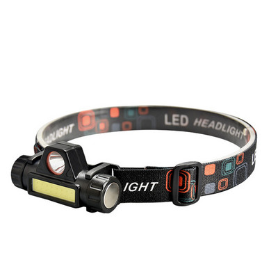 COB LED čelovka Vodotesná LED čelovka 2 svetelné režimy s magnetom Vonkajšia kempingová rybárska čelovka Multifunkčná čelovka