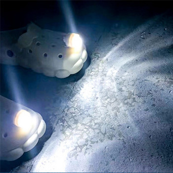 10 бр. Фарове за Crocs Малки LED светлини Crocs Shoe Фенерче за къмпинг на открито Туризъм в тъмното Декорация Забавна обувка