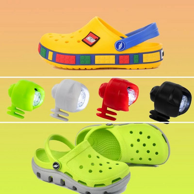 10 buc Faruri pentru Crocs Lumini LED mici Crocs Pantofi Lanterna pentru camping în aer liber Drumeții în întuneric Decorare Pantof amuzant