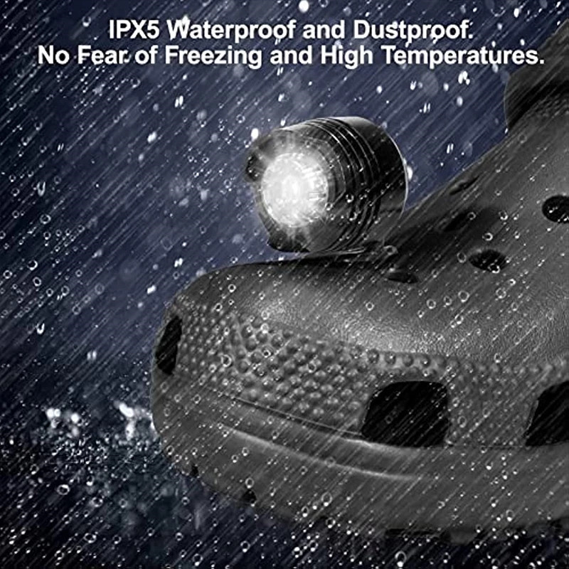 10 vnt Crocs priekiniai žibintai Maži LED žibintai Crocs batų žibintuvėlis, skirtas lauko stovyklavimui, žygiams tamsiu dekoru Juokingi batai