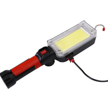 D2 Мощен LED работен преносим светлинен фенер Кука Магнит Къмпинг лампа COB USB Акумулаторна 18650 Фенерче Фенер Работна водоустойчива