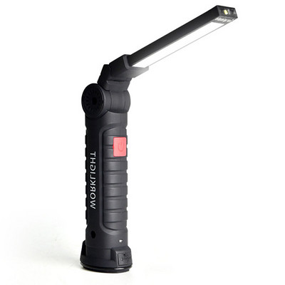 Összecsukható 30 W-os COB LED vészhelyzeti zseblámpa Smart 3000 mAh USB újratölthető munkalámpa 180°-os ellenőrző lámpa 5 üzemmódú kempinglámpás