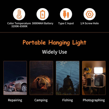 Светлини за видеокамера Преносима мини джобна лампа за пълнене Vlog Photograph LED Мощно фенерче Акумулаторна лампа Фенер за къмпинг