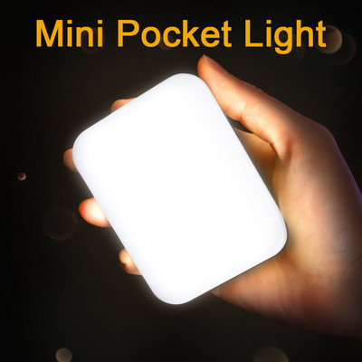 Svetlá pre videokamery Prenosné mini vreckové výplňové svetlo Vlog Fotografia LED Výkonné svietidlo Nabíjateľná lampa Kempovacie svetlo