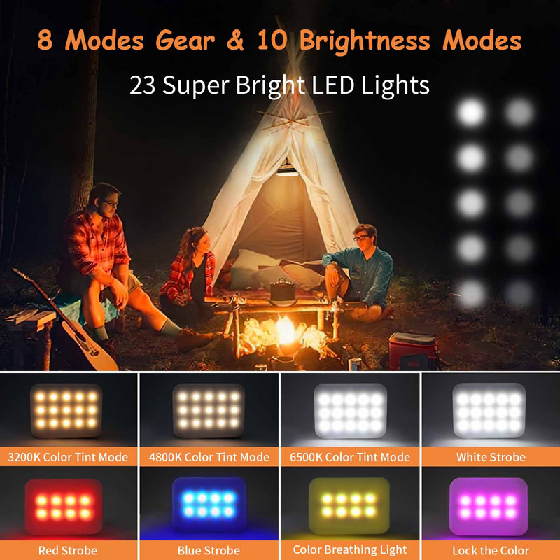 Svetlá pre videokamery Prenosné mini vreckové výplňové svetlo Vlog Fotografia LED Výkonné svietidlo Nabíjateľná lampa Kempovacie svetlo