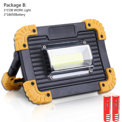 100 W-os COB munkalámpa LED-es hordozható lámpás vízálló 4 üzemmódú vészhelyzeti hordozható spotlámpa újratölthető reflektor kempingvilágításhoz