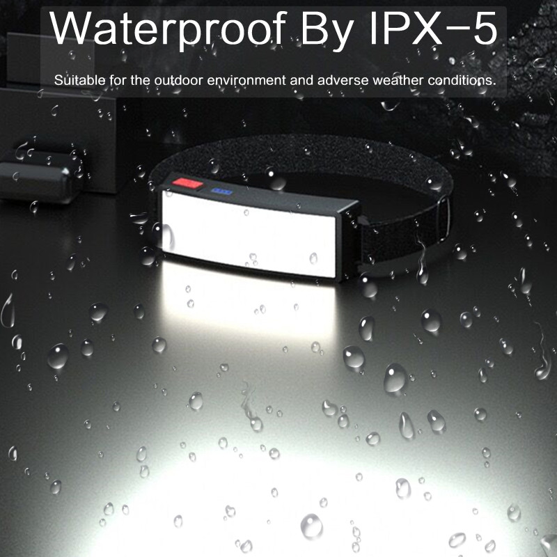 Laia valgusvihuga, tugeva võimsusega COB LED-esituli USB-laetav esilatern kaasaskantav esilamp Sisseehitatud akuga esituli