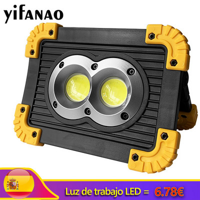 3000 lm LED hordozható spotlámpa szuper fényes LED munkalámpa, újratölthető kültéri kempinglámpához, 18650 LED zseblámpa