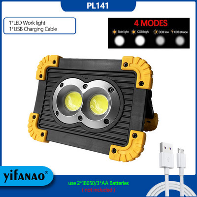 3000 lm LED hordozható spotlámpa szuper fényes LED munkalámpa, újratölthető kültéri kempinglámpához, 18650 LED zseblámpa