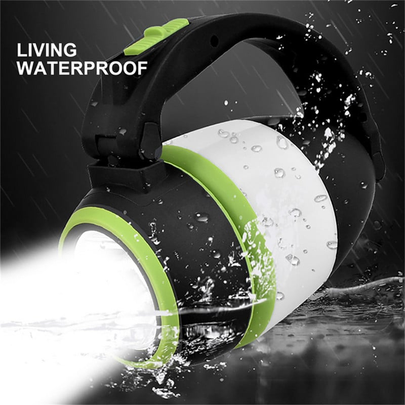 Lampă de camping reîncărcabilă 3 în 1 cu USB, lampă de lectură, lumină de noapte, Power Bank, lanternă portabilă de urgență în aer liber, lanternă cu LED