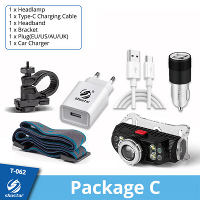 Far cu LED reîncărcabil super luminos, far cu 7 margele de lampă, far impermeabil pentru pescuit, far de lucru cu magnet