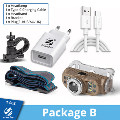 Far cu LED reîncărcabil super luminos, far cu 7 margele de lampă, far impermeabil pentru pescuit, far de lucru cu magnet