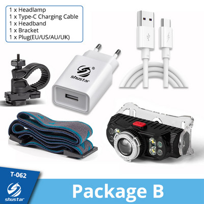 Far cu LED reîncărcabil super luminos, far cu 7 margele de lampă, far impermeabil pentru pescuit, far de lucru cu magnet