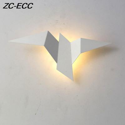 Aplice de perete cu păsări cu LED nordice Lampă modernă de artă din fier pentru dormitor Decor de interior Iluminat de perete pentru acasă Scări Corpuri de iluminat de noptieră