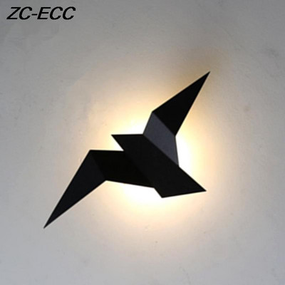 Aplice de perete cu păsări cu LED nordice Lampă modernă de artă din fier pentru dormitor Decor de interior Iluminat de perete pentru acasă Scări Corpuri de iluminat de noptieră