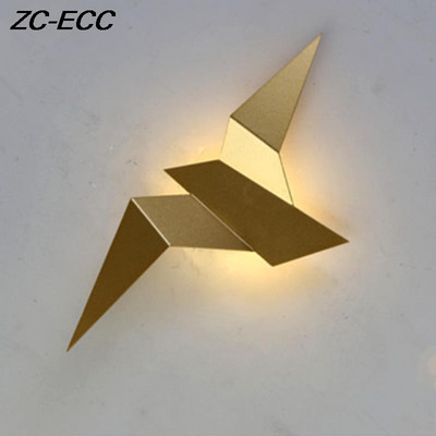 Aplice de perete cu păsări cu LED nordice Lampă modernă de artă din fier pentru dormitor Decor de interior Iluminat de perete pentru acasă Scări Corpuri de iluminat de noptieră
