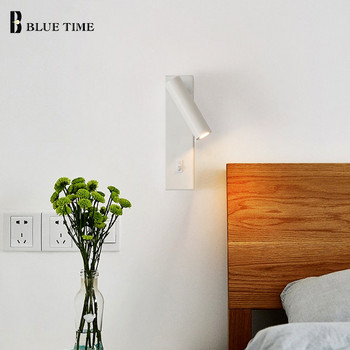 Творчески модерни LED стенни лампи за спалня Нощно осветление Регулируемо минималистично стенно осветление за коридора LED осветление