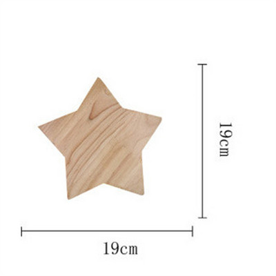 Kreatívne drevené umelecké LED nástenné svietidlo s hviezdou 220V japonské a kórejské moderné pre domáce štúdium, detskú izbu, spálňu, dekoratívne lampy