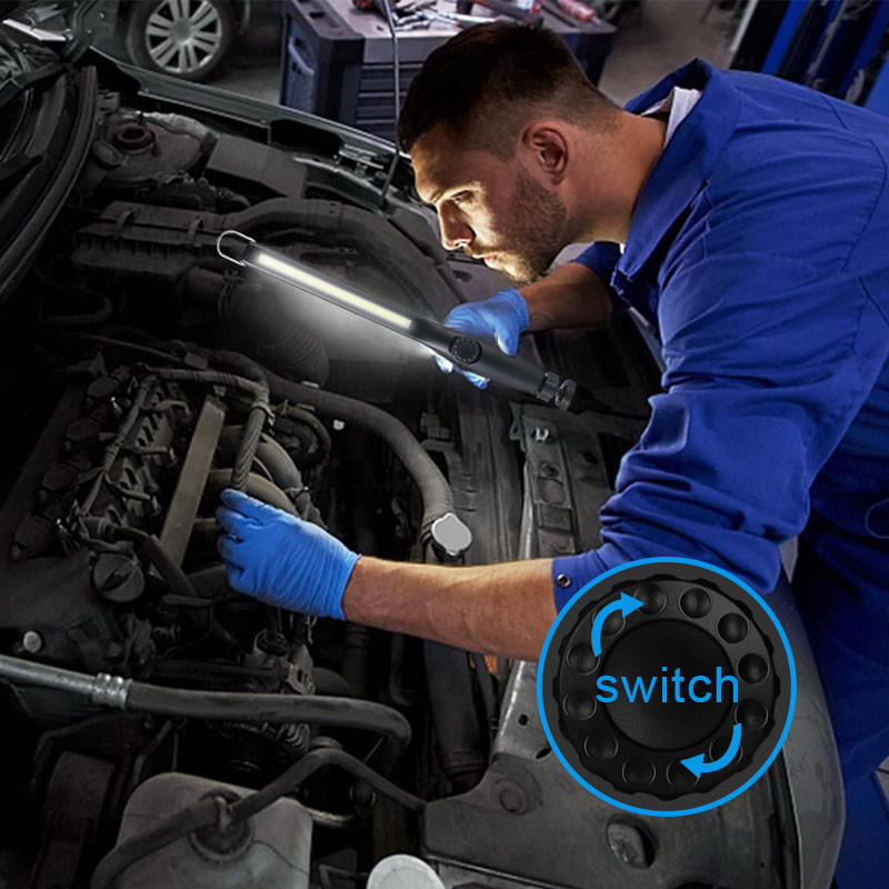 USB újratölthető COB LED-es munkalámpa zseblámpa 1*COB fénycsíkos zseblámpa Led autóstílus megérinthető éjszakai lámpával