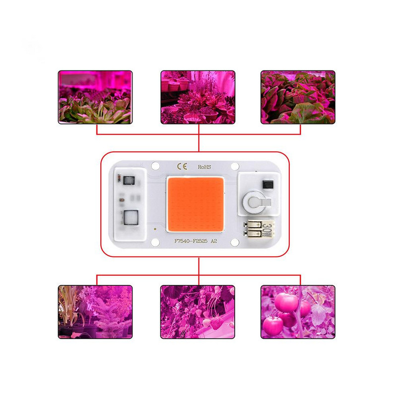 2 db szabályozható hegesztés nélkül, nem kell hegesztő LED teljes spektrumú növénynövekedési lámpa forgácsgyöngy 110V 30W